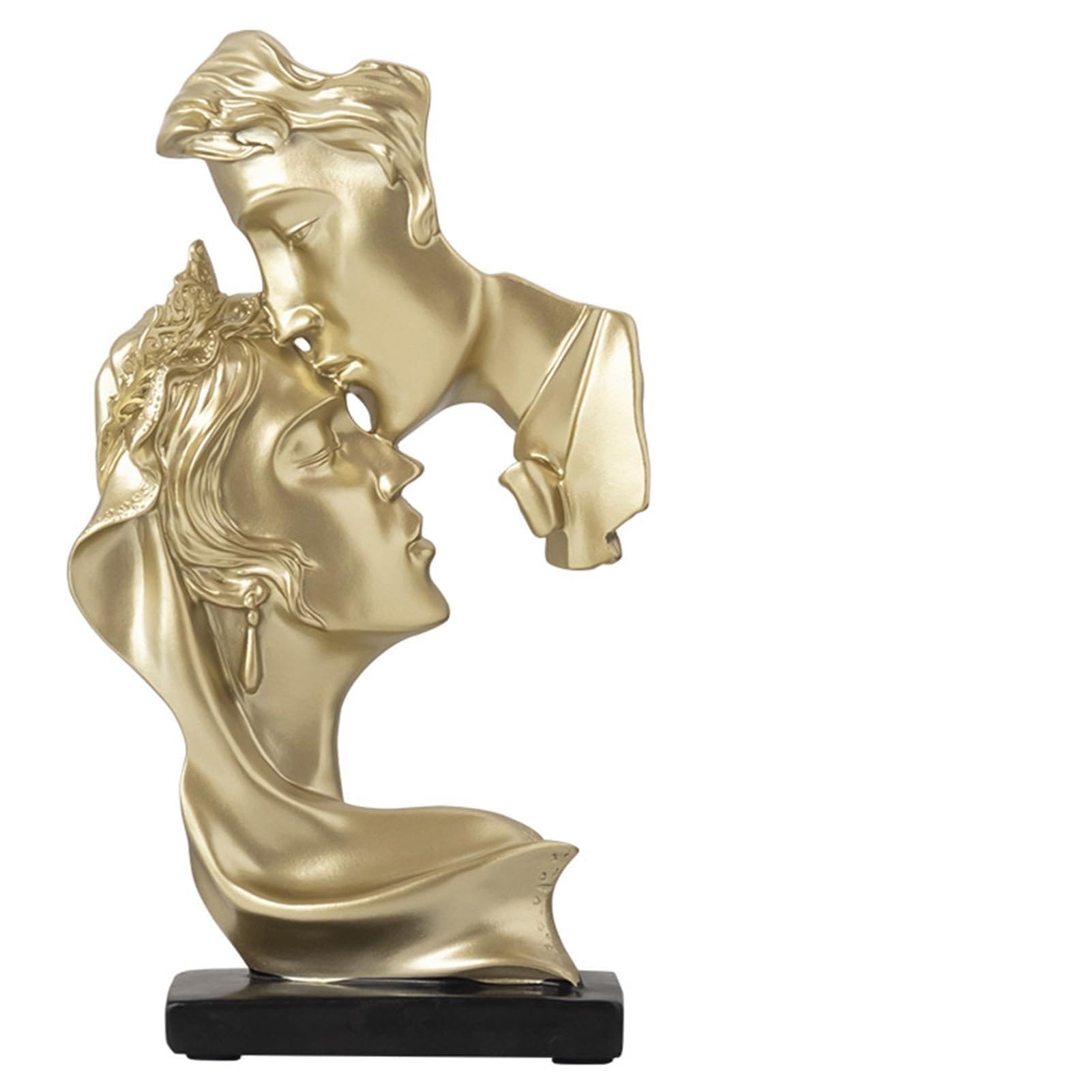 Sculpture décorative de couple en or de 26,4 cm à offrir pour un mariage