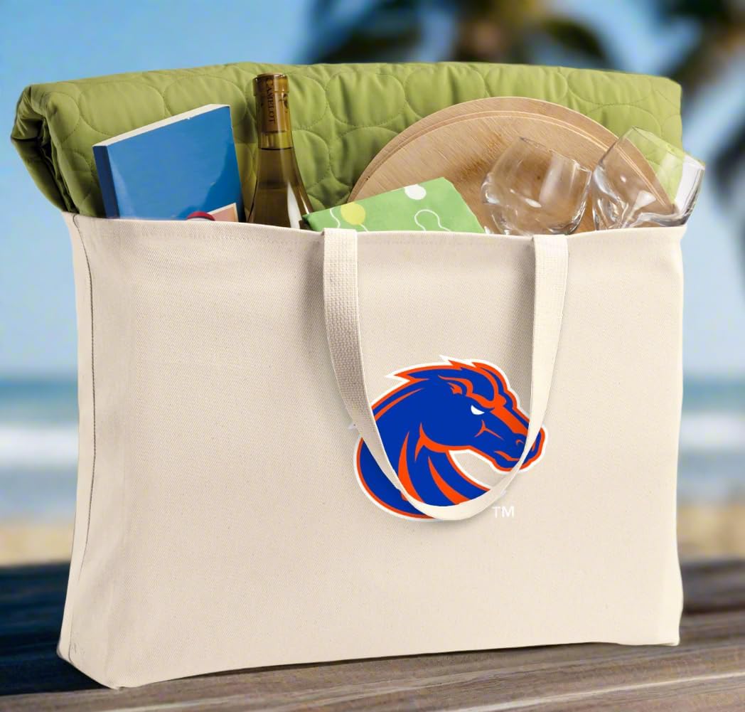 Broad Bay JUMBO Boise State University Tote Bag or Large Canvas Boise State Shopping Bag