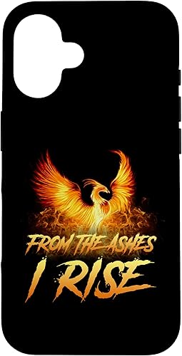 Funda de regalo motivacional para iPhone 16 From the Ashes I Rise Phoenix Bird