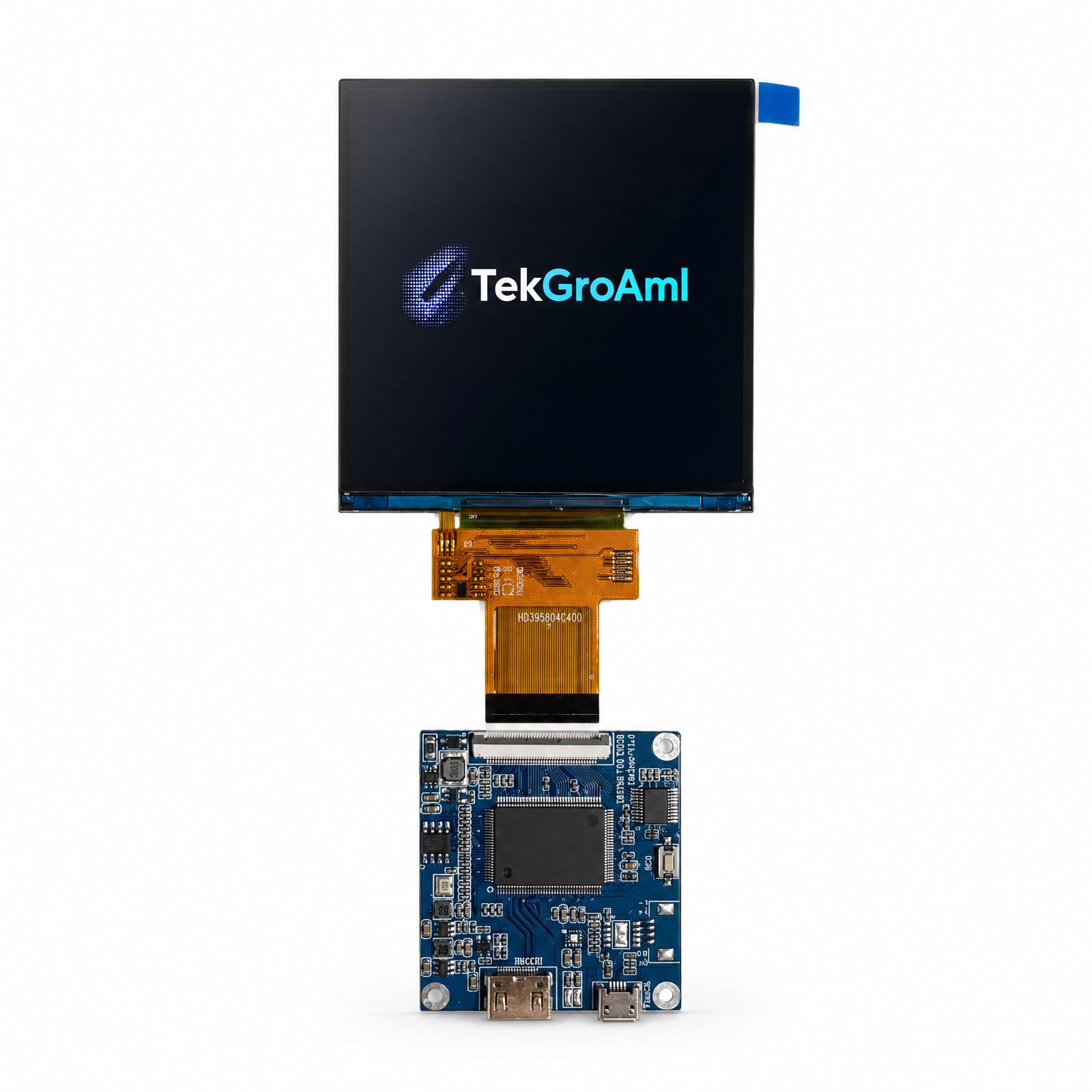 TekGroAml 4 inch IPS Square LCD Display 720x720 300 nits, H/D Video Port