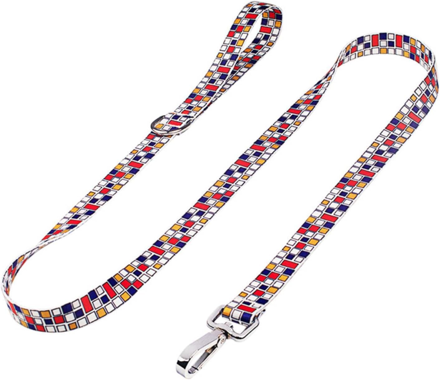 collare per animali domestici, Set di collare e guinzaglio for cani a quadri classici, con fibbia in metallo regolabile for femmine, for matrimoni, vacanze, compleanni feste(Red Set,XS)