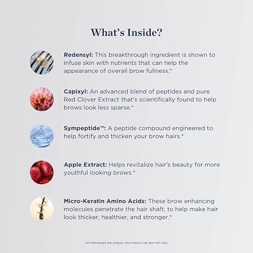 Miniatura 3 de Beverly Hills MD Suero grueso y completo para cejas, fórmula de crecimiento que mejora el crecimiento para cejas visiblemente más completas y