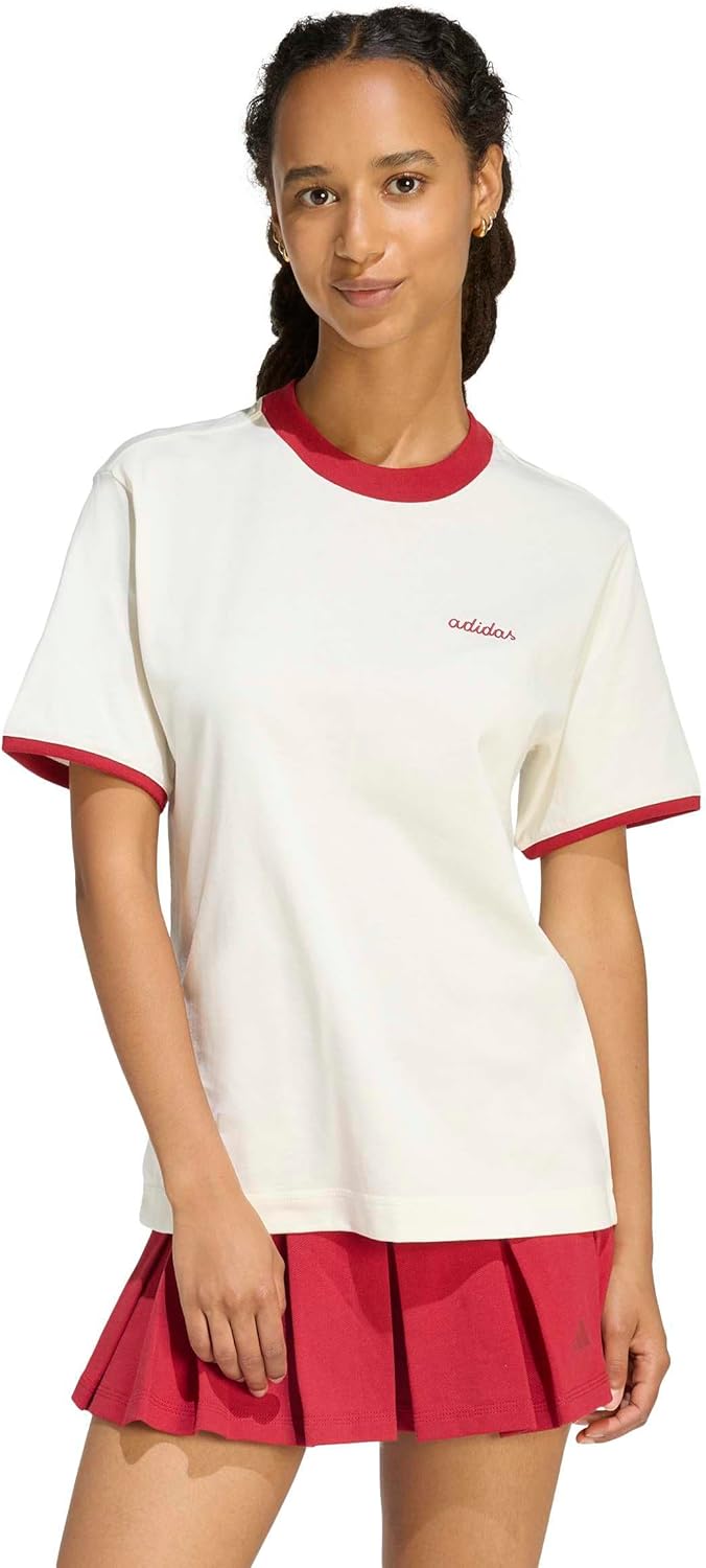 adidas Women's Seasonal Essentials Colorpop T-Shirt with Embroide