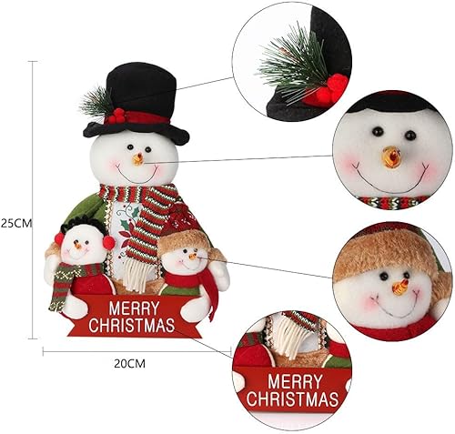 Miniatura 4 de Decoraciones navideñas  Muñeco de peluche de muñeco de nieve, adecuado para decoración de chimenea, decoración del hogar, fiestas temáticas de