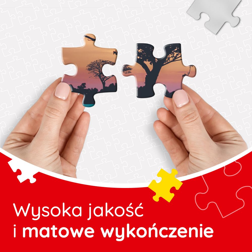 Trefl - Kolaż: Afryka - Puzzle 1000 Elementów - Układanka DIY z Symbolami Afrykańskiego Kontynentu, Kreatywna Rozrywka, Zabawa, Puzzle Klasyczne dla Dorosłych i Dzieci od 12 lat