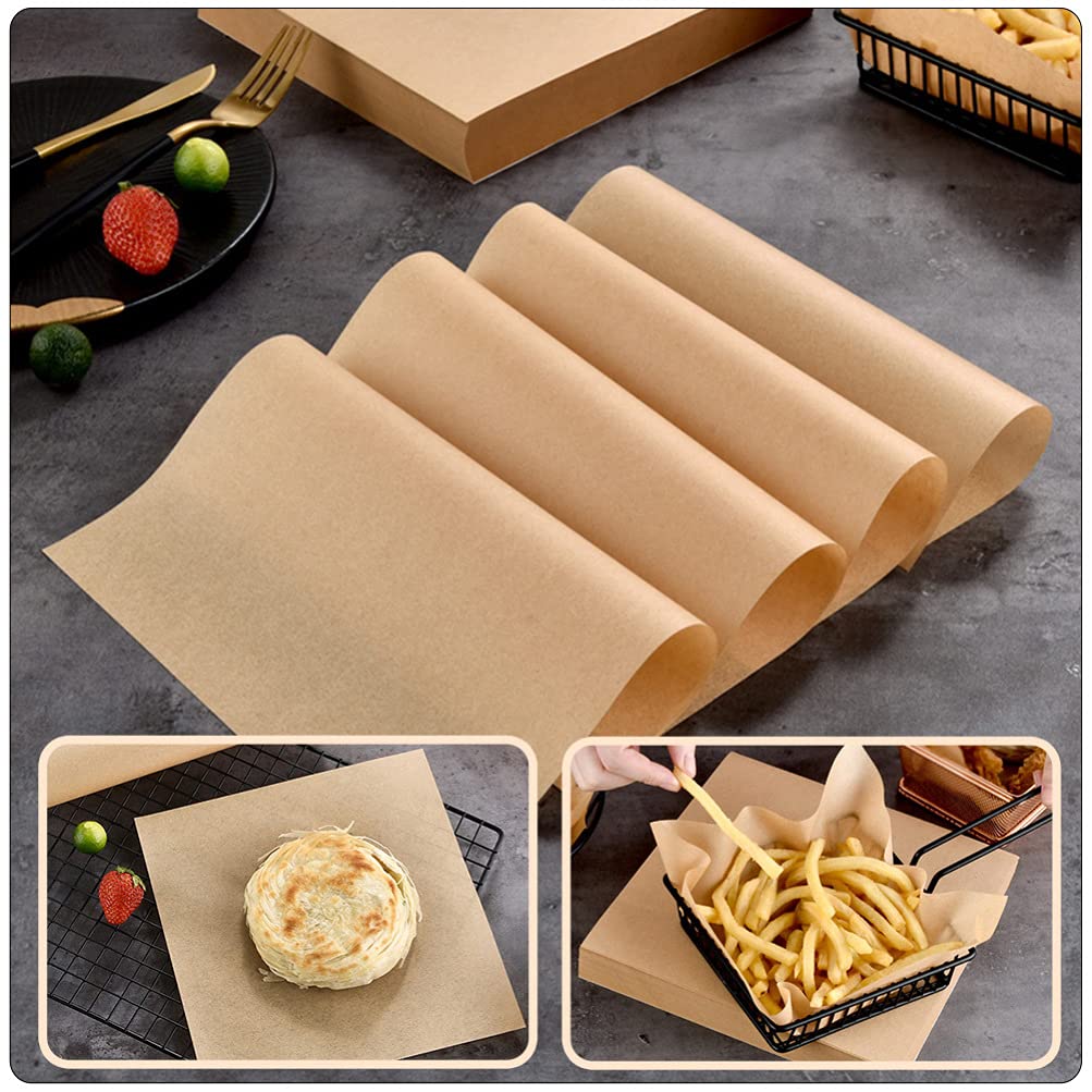 Cabilock 500fogli Carta da Forno Antiaderente Alimentare Carta da Forno per Hamburger Accessori da Cucina Dimensioni Contenute Facile da Riporre