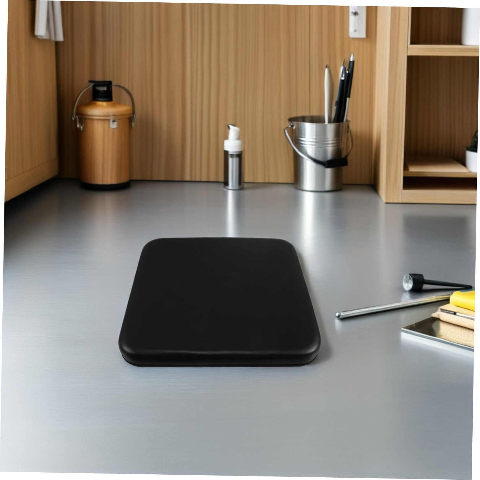 VILLCASE Cuscino Sedile per Deambulatore in Pu Nero, Leggero e Antiscivolo, Sostitutivo per Rollator e Walker, per Assistenza Domiciliare e Viaggi