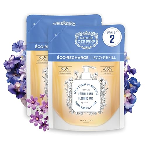 Miniatura 9 de Panier des Sens Repuesto de jabón líquido de manos de lavanda, jabón líquido de Marsella - Hecho en Francia 97% natural - 2 x 16.9 Floz16.9 fl oz