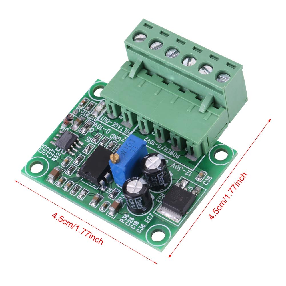 Akozon Convertitore frequenza a tensione, frequenza a tensione 0-10Khz a 0-10V F/V Modulo convertitore digitale ad analogico per PLC e convertitore di frequenza