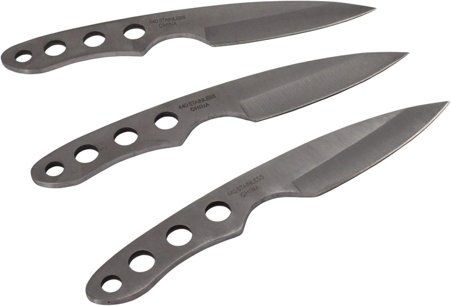 3 Piece Throwing Knife Set 440 Stainless Steel with Compact Carrying Case