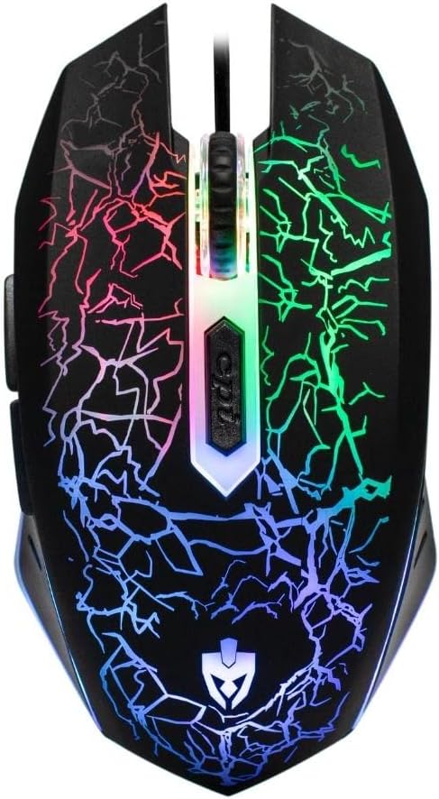 Mouse Gamer RAYDEN EG-104RB Led Rainbow 2400 DPI 6 BOTOES