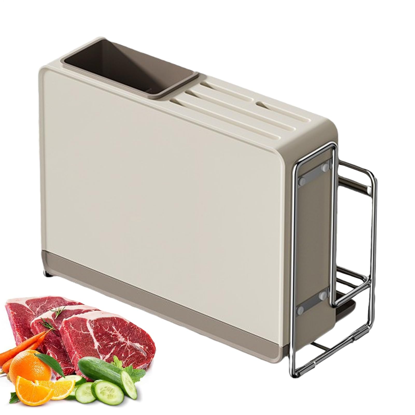 Soporte para tabla de cortar y bloque de chopping ventilado para encimeras de casa