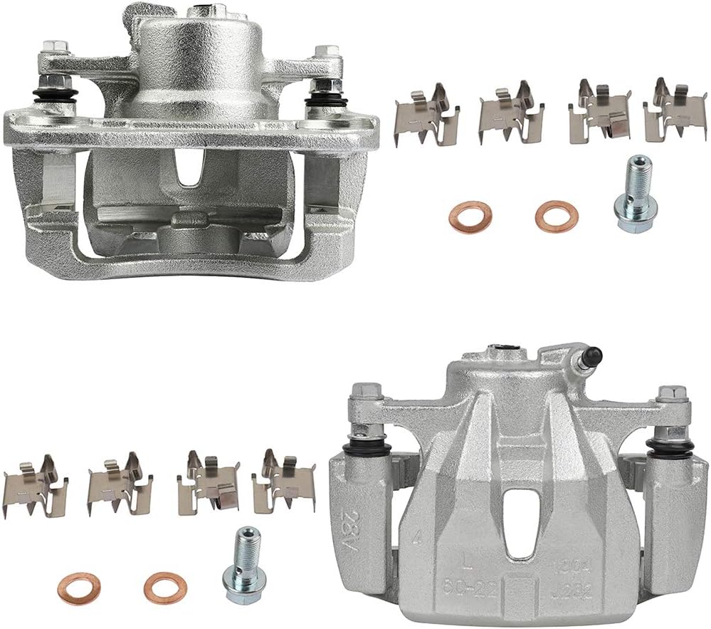 OCPTY Brake Caliper Set of 2 Front fit for 2008-2014 for Scion xD,2009-2017 for Toyota Corolla,2017 for Toyota Corolla iM,2005-2015 for Toyota For Tacoma