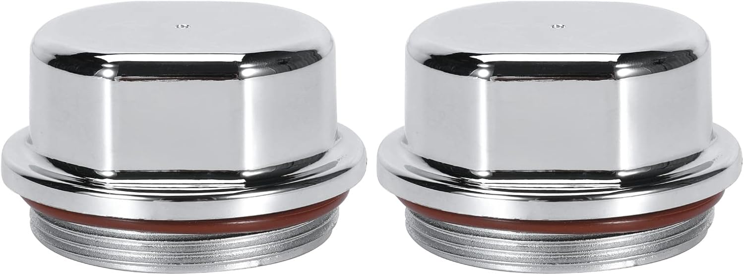 Hub Dust Caps, Axle Dust Grease Cap with O- Ring for Vortex 48355v, Boat, Nitro, E-Z, for Ranger Replace K71-G01-73, 21-261, 81143, for Marine for Dexter Trailer Hub Wheel, Silver (2)