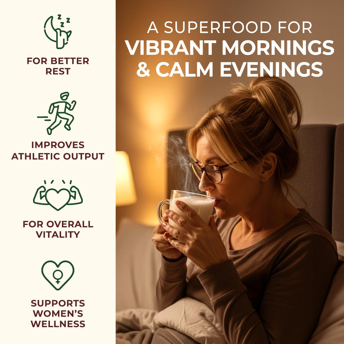 Gya Tea Co Organic Ashwagandha Powder 0.33 lb (5.29 oz) - Unsweetened Culinary Grade Powder for Smoothies & Beverages - No Sugar, Comes In Resealable Pouch, Low Calories - Image 4