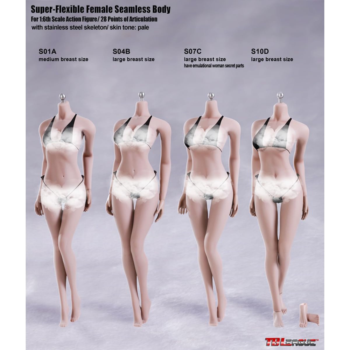 Amazon | HiPlay TBLeague 1/6 シームレス 女性 素体 中胸版 S01A 美白