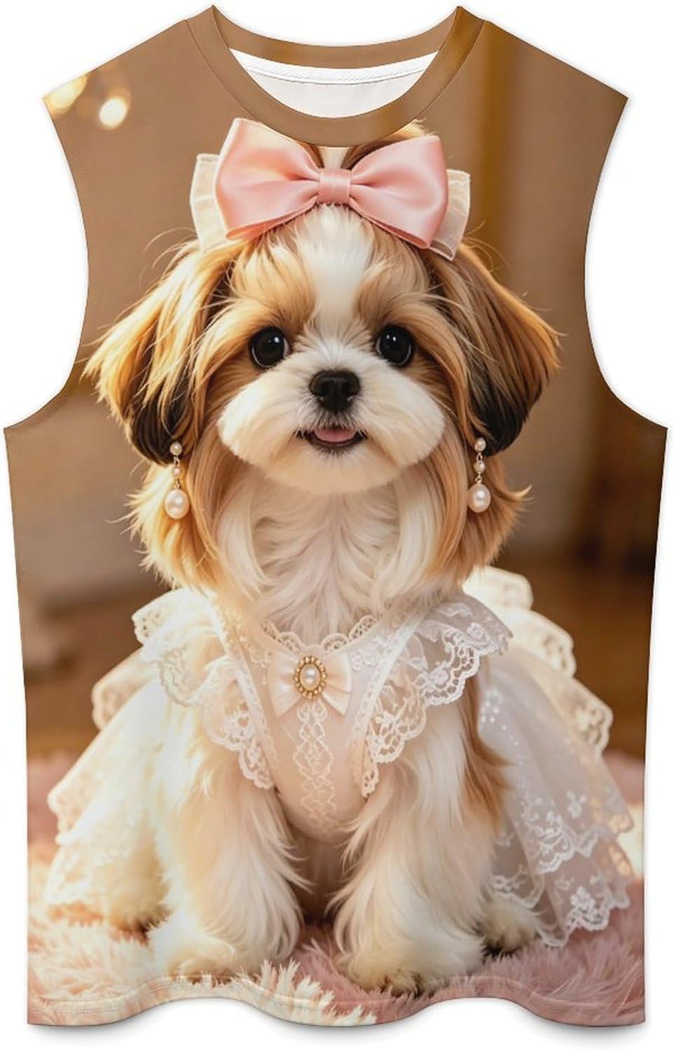 Princess Shih Tzu Men's Sleeveless Shirt Small