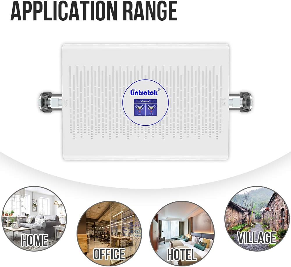 Flаѕh Sаlе Lintratek 70dB Cell Phone Signal Booster for House CDMA 850MHz PCS 1900MHz Dual Band Mobile Signal Amplifier Repeater Yagi Antenna - Boost 3G 4G Voice & Data