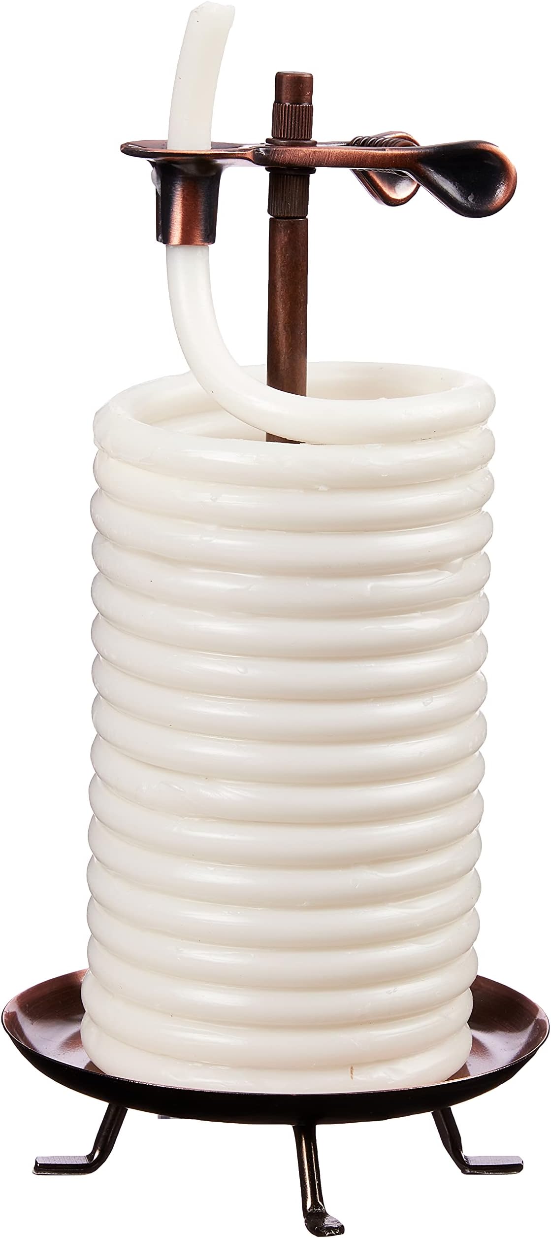 20559BW Vanilla Scent Beeswax Candle, White, 80 Hour