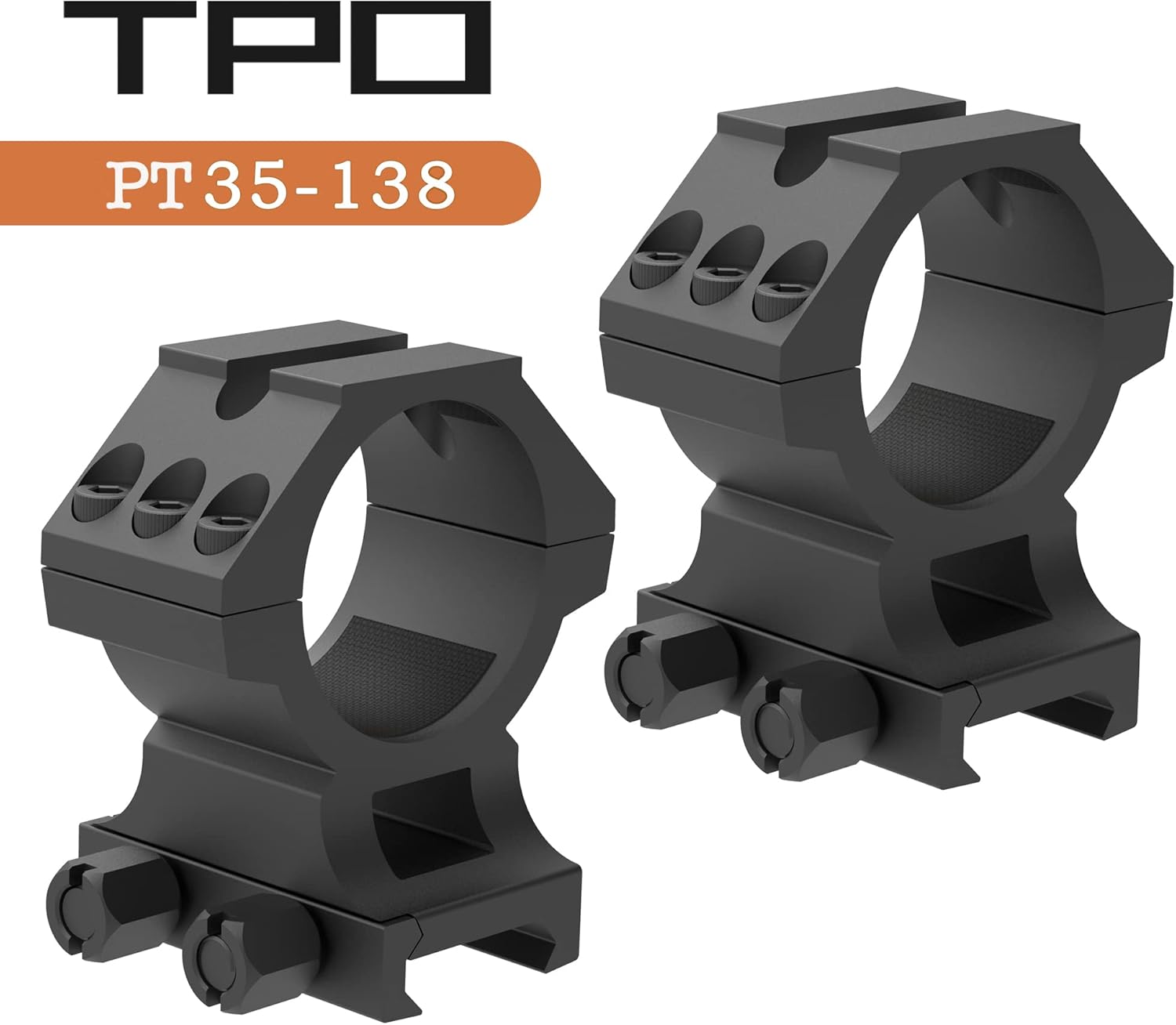 TPO GIII Picatinny 35mm Scope Rings, Heavy Duty 35mm Cantilever Scope Mount