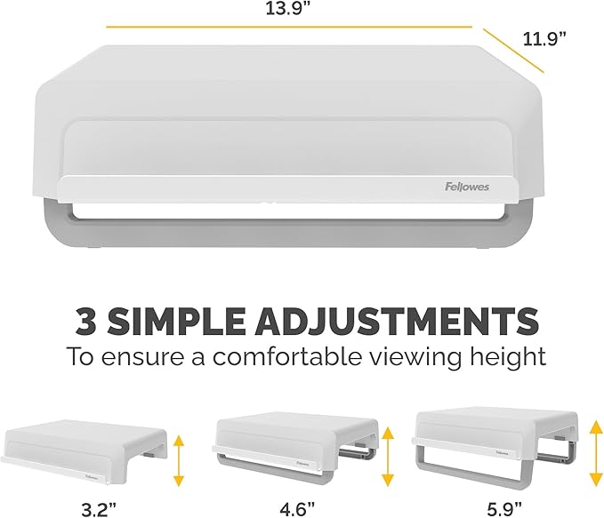Soporte Ajustable Fellowes Breyta para Monitor/Portátil, Blanco miniatura 4