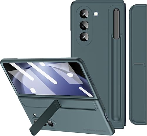 Funda para teléfono Samsung Galaxy Z Fold5 Slim S Pen con S Pen incorporado, funda protectora con soporte, accesorios de visualización manos libres