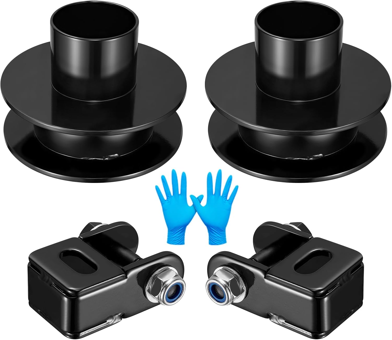 BDFHYK Front leveling kit fit 1981-1996 F150 2WD, 1999-2022 F-250, F-350 Super Duty 2WD,2000-2005 Excursion 2WD, 2" Lift Spring Spacers with 3/4" Stud Extenders Kit Suspension Leveling Lift Kit