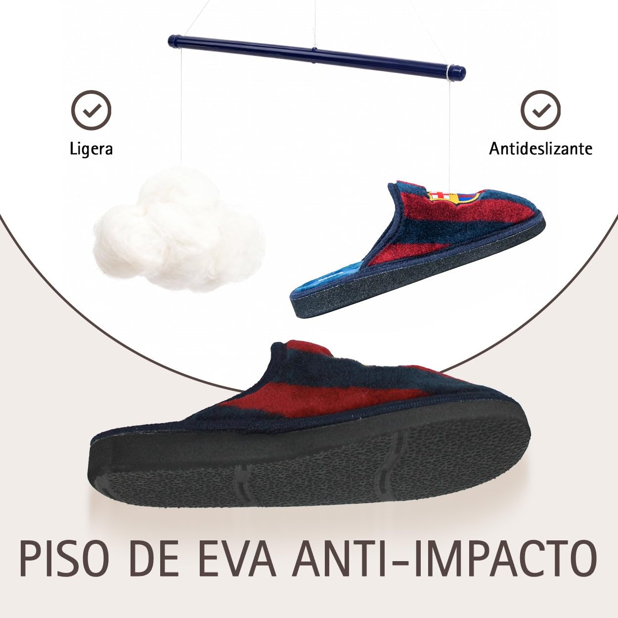 MARPEN SLIPPERS Dogo Rayas Barcelona PantuflasUnisex adulto