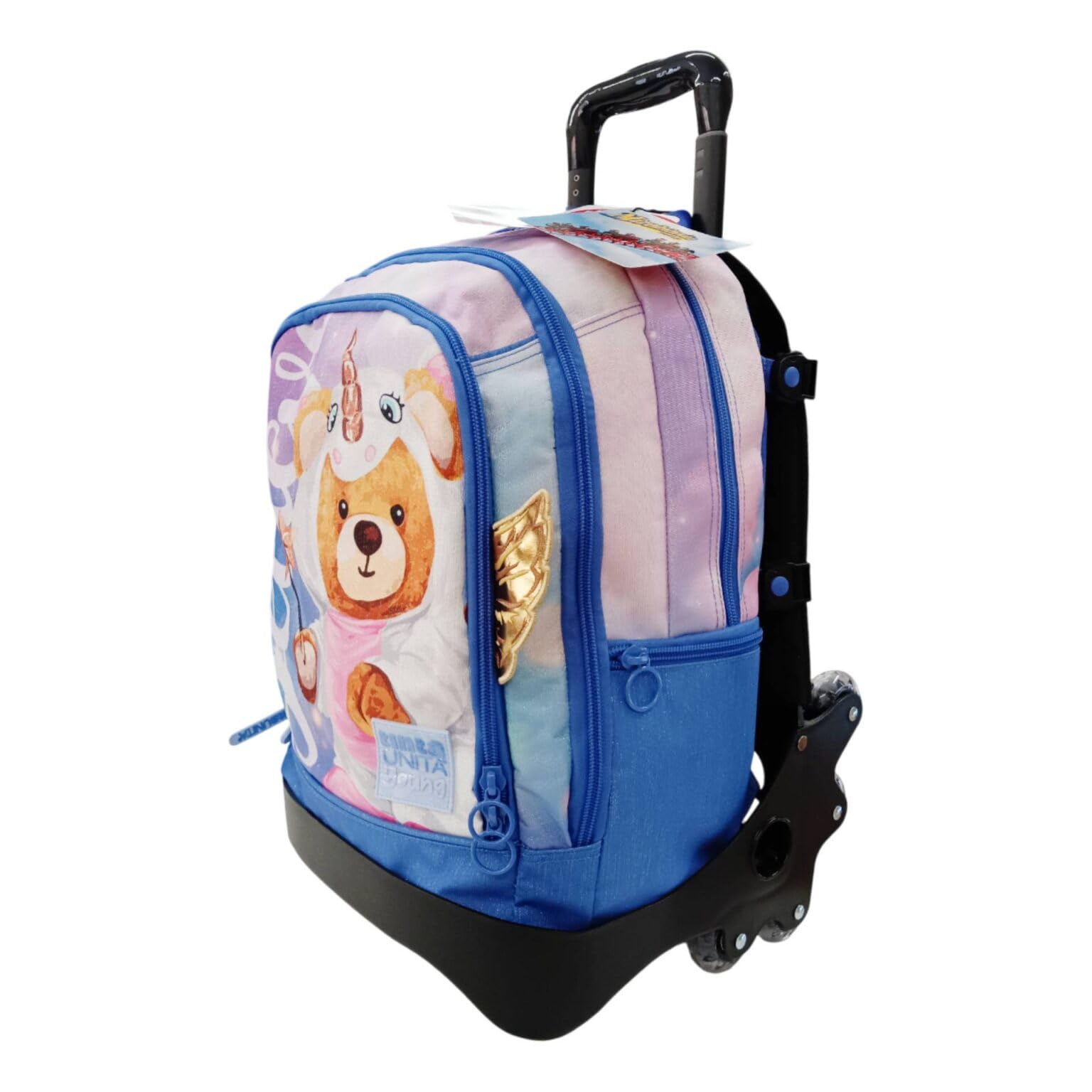 Tinta Unita Trolley Zaino Scuola Dream Cross, Believe Sganciabile NUOVE RUOTE SALI SCALE con carrello amovibile TINTAUNITA Pool Over