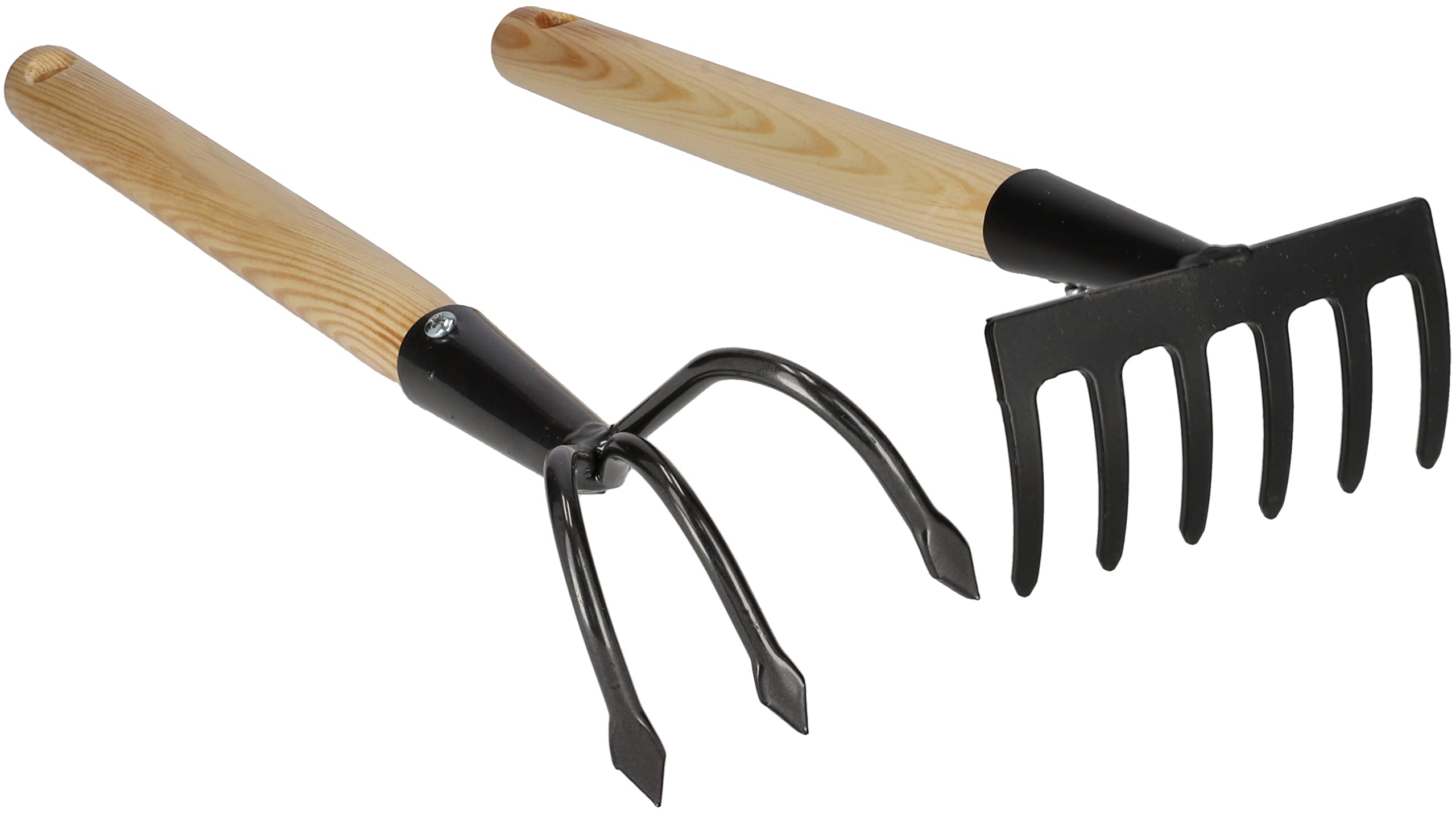 KOTARBAU® Juego de Mini Herramientas de jardín: Pala, rastrillo, escarificador, azada y Guantes, Herramientas de jardinería y huerto, Kit de jardinería, Herramientas de Acero con Mango de Madera