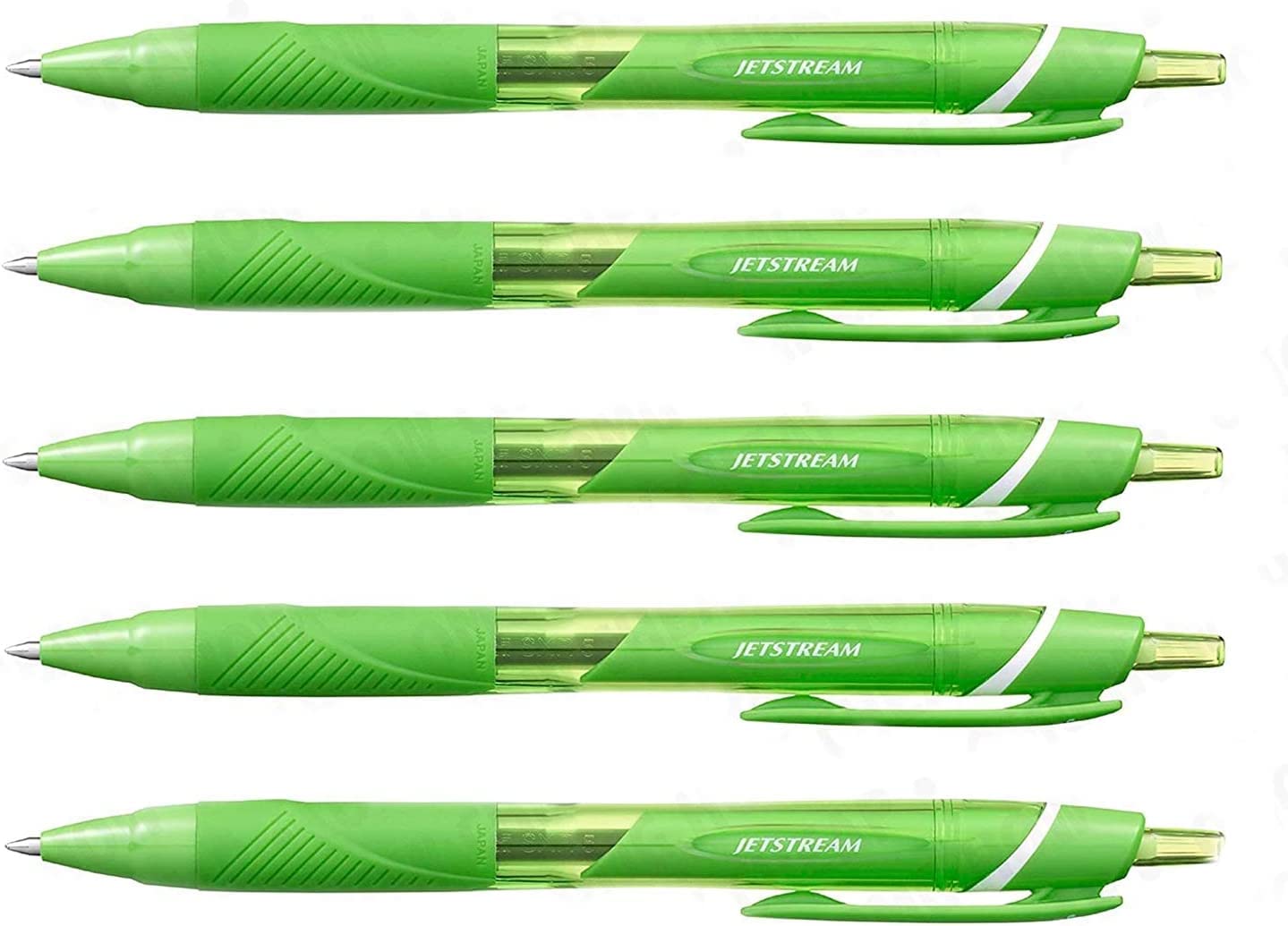 uni-ball Jetstream Colours SXN-150C Retractable Rollerball Pen - 0.7mm - Light Green - Pack of 5