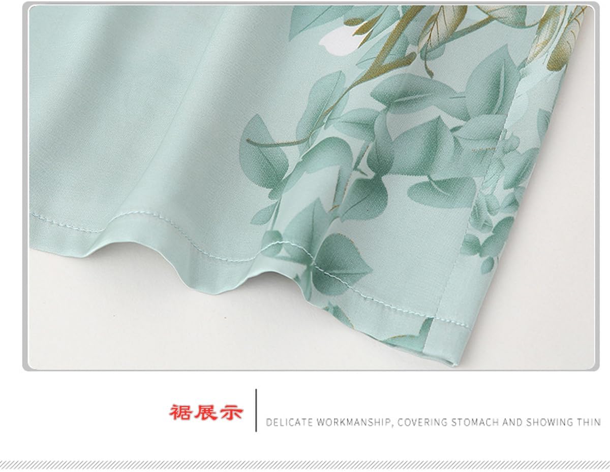 [Tamido] シニアファッション Tシャツ 七分袖ブラウス 中高年 レディース シャツ ワイドパンツ 上下 セット 高齢者 婦人