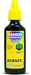 Tinta Nankin 20 ml Acrilex Avulso Preto 520