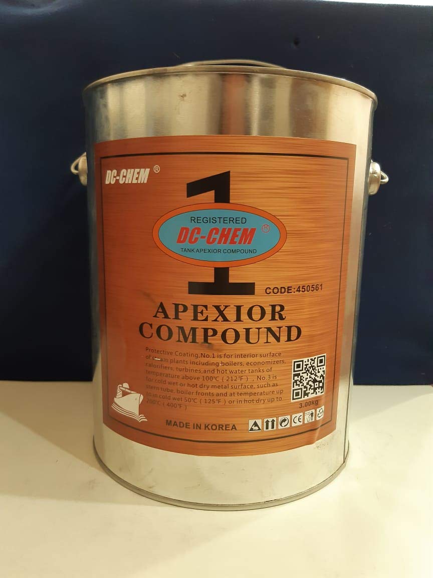 DC CHEM APEXIOR Compound NO.1 Protective Coating for Interior Surface of steam Plants Including boilers, economizers, calorific, Turbine Sand hot Water Tanks of Temperature Above 100 Degree Celsius