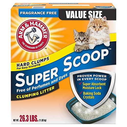 Arm & Hammer Super Scoop Clumping Litter, Fragrance Free 26.3lb (10033200023026)