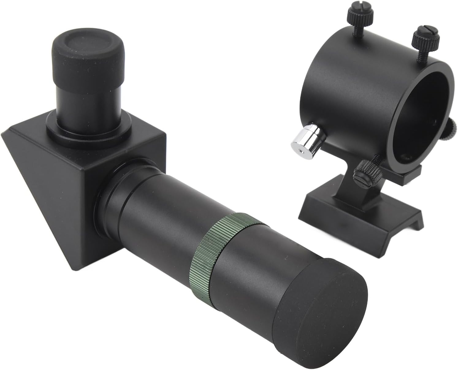 Right Angle Viewfinder, 30mm Large Aperture Finderscope, 120mm Focal Length 6X Magnification Right Angle Correct Image Optical Finder, Metal Bracket, for Astronomical Telescope