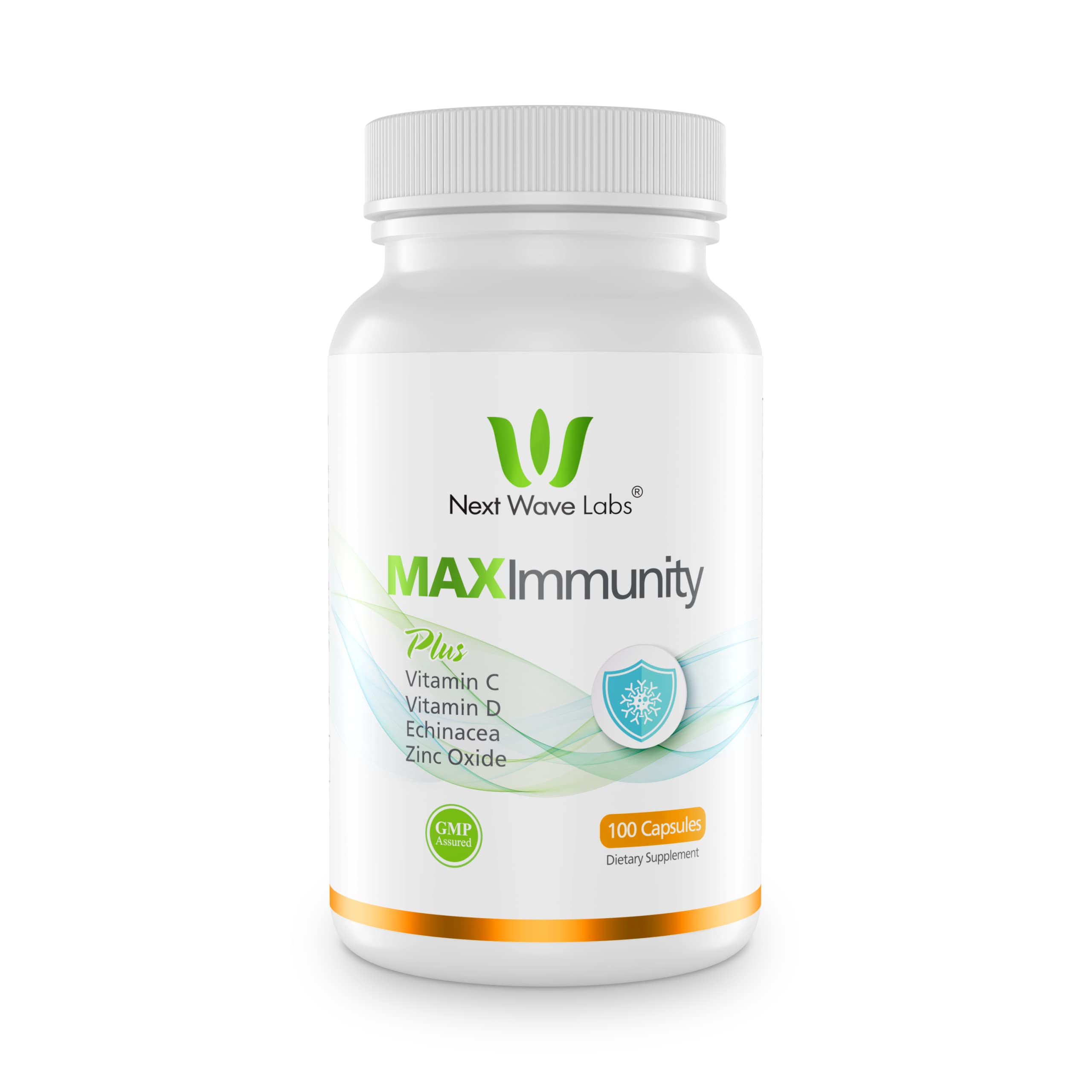 Max Immunity + Vitamin C, Vitamin D, Zinc, Echinacea, Bee Propolis and Minerals for Immune Support- 100 Capsules