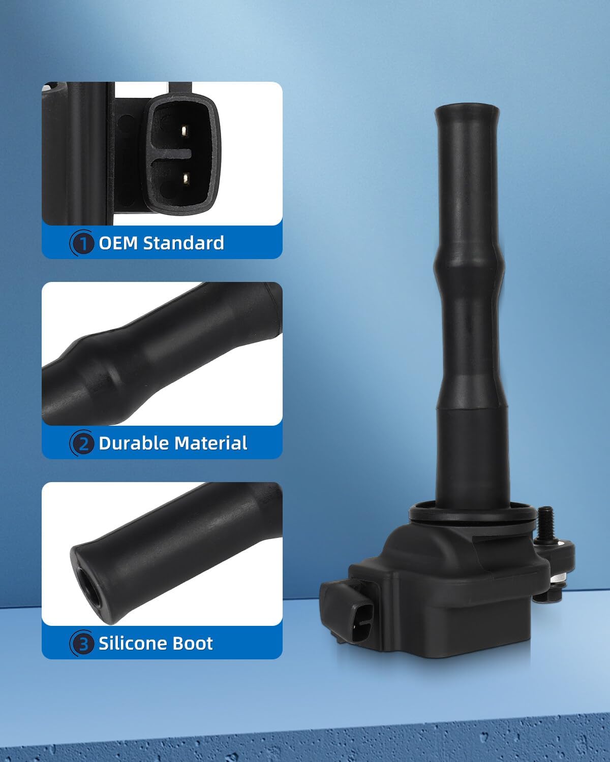 ECCPP 6 ignition coils with 6 iridium Spark Plugs UF204,coils packs,for Toyota Avalon 1995,Camry 1994-1995 & for Lexus ES300 1994 1995 V6 3.0L UF204