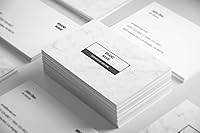 Vista 3 de Tarjetas de visita personalizadas de primera calidad, 250 tarjetas de diseño elegante y brillante papel metálico de 3.5 x 2 pulgadas, diseño