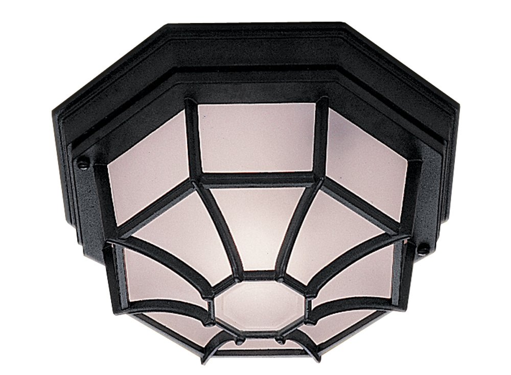 Black Hexagonal Cast Aluminium Outdoor and Porch Light, 2942BK