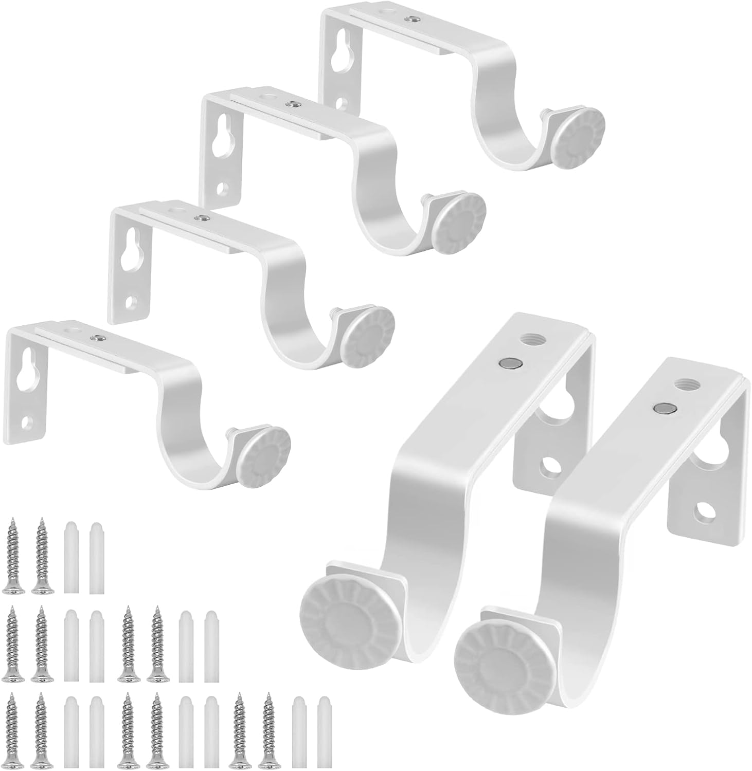 Adjustable Curtain Rod Brackets, Heavy Duty Curtain Rod