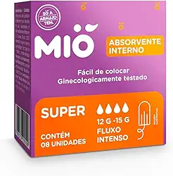 Absorvente Interno Mió Super Fluxo Intenso 8 Unidades