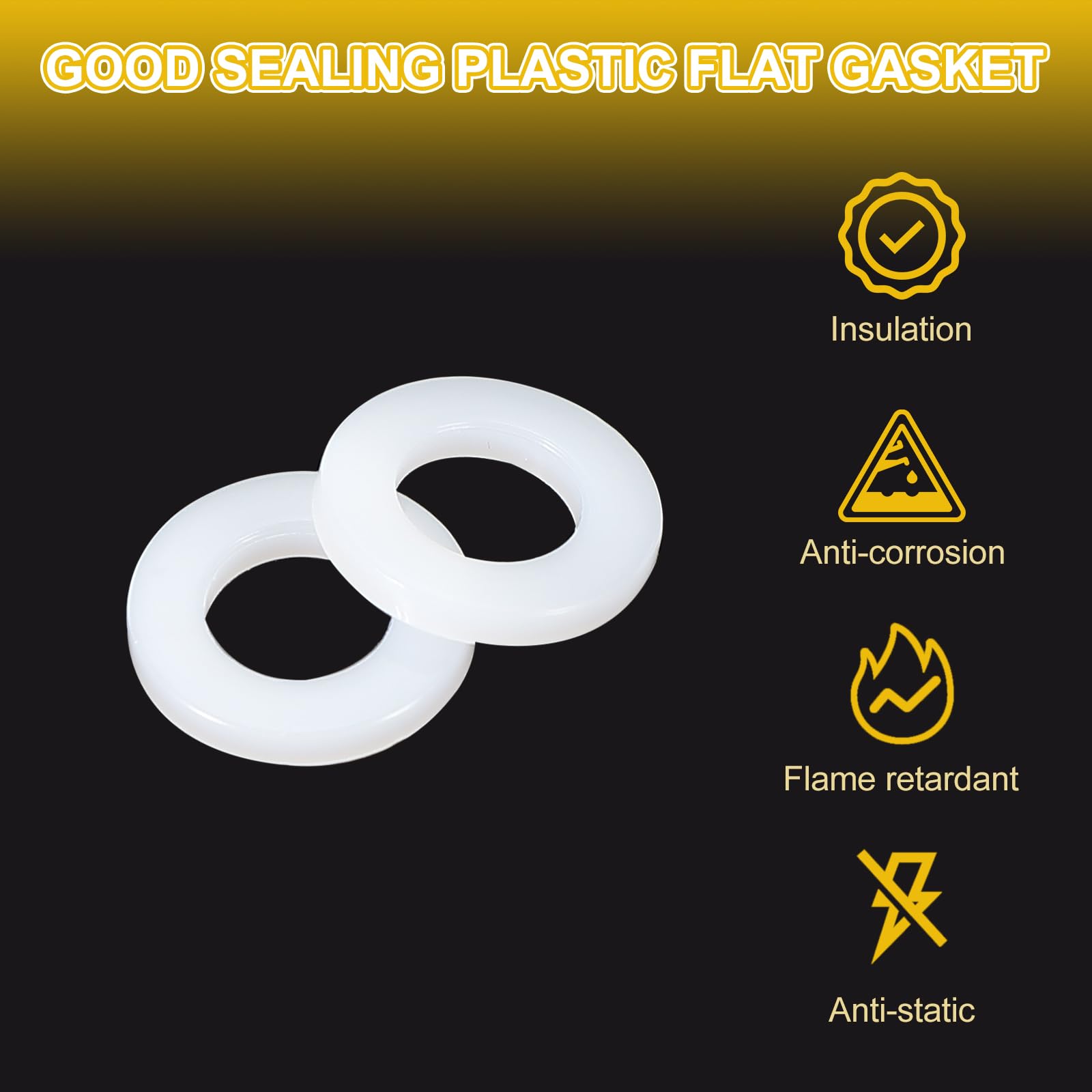 PATIKIL M6 Nylon Flat Washers - Image 4