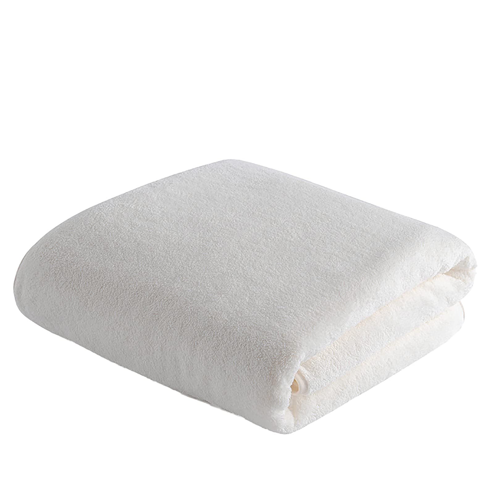 Serviettes de bain super absorbantes au séchage rapide en polaire corail blanc