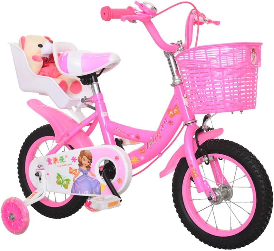 Children's Bike for Boys and Girls 3-9 Years Old Toddler Bike Running Bike Birthday Gift Cute Cute Bike Children's Gift Balance Training Bike Adjustable Seat Stylish Girl Boys Unisex Kickstand Hand B