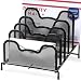 SimpleHouseware Desk 5 Sections Step File Sorter Organizer, Black