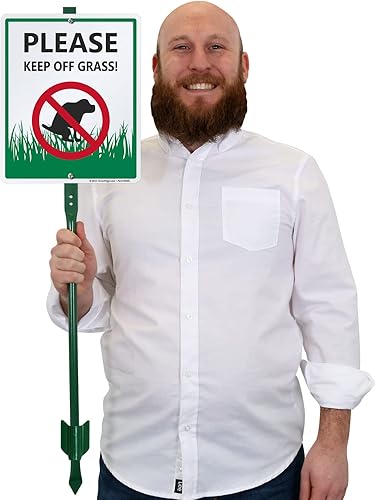 Miniatura 4 de SmartSign Letrero de 12 x 10 pulgadas con estaca de 3 pies, aluminio laminado a prueba de óxido laminado de 40 mil, multicolor, juego de 1