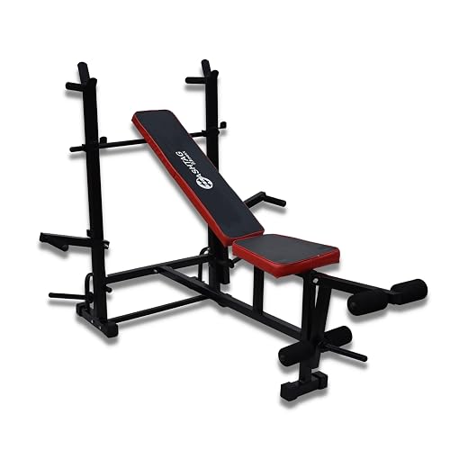 Hashtag Fitness 8 In 1 Heavy Duty Adjustable Multi Home Gym Bench (8IN1 GYM BENCH, Decline, 200 kg Limit)