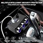 110W Cigarette Lighter Adapter,12V/24V Cigarette Lighter Splitter,Car Charger Adapter,3 Socket with 3.1A USB and Type-C LED Display Fast Car Charger