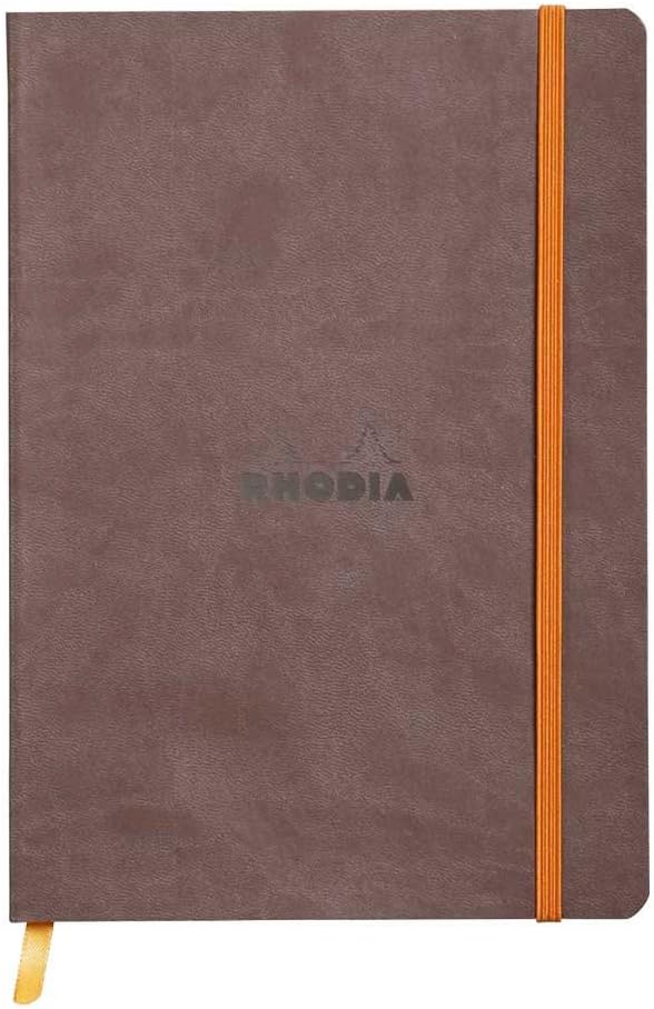 Rhodia Rhodiarama SoftCover Notebook - 80 Dots Sheets - 6 x 8 1/4 - Chocolate Cover (RD-1174/53)
